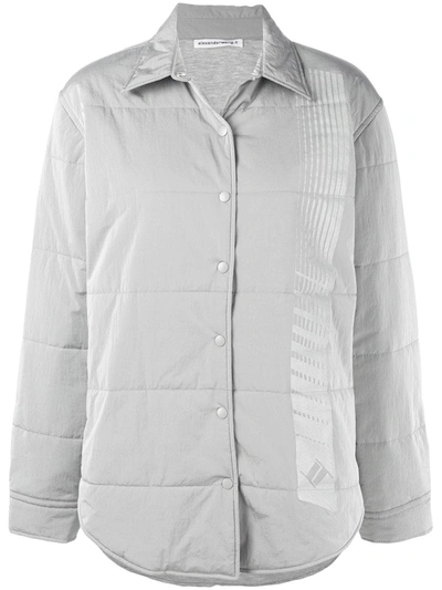 Alexander Wang T Quilted Straight Jacket In Grey
