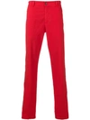 Kenzo Straight Trousers In Red