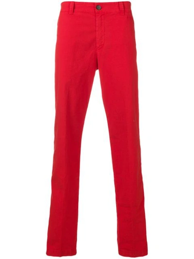 Kenzo Straight Trousers In Red