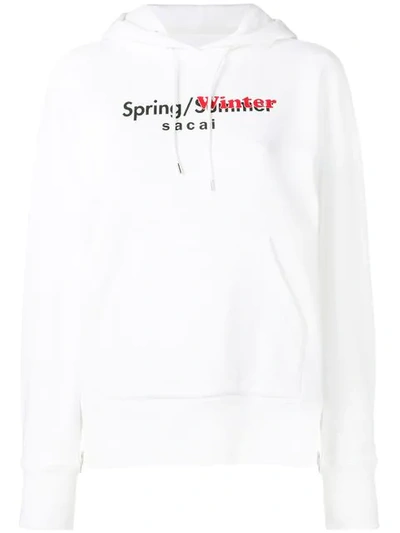 Sacai Spring/winter Hoodie In White