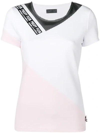 Philipp Plein Stripes T-shirt In White