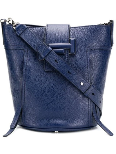 Tod's Double T Tote In Blue