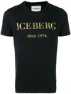 Iceberg Embroidered Logo T-shirt In Black