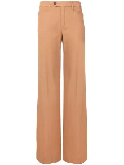 Chloé Flared Trousers In Brown