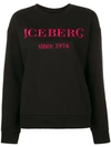 Iceberg Embroidered Logo Sweatshirt In Black