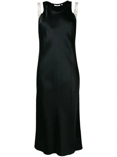 Helmut Lang Sleeveless Midi Dress In Black