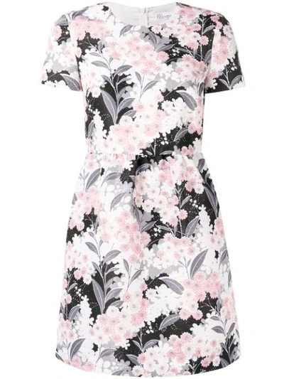 Red Valentino Floral Printed Mini Dress In Pink