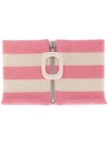Jw Anderson Horizontal Stripes Neckband In Pink