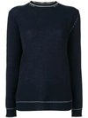 Marni Rear Button-down Sweater In Blue