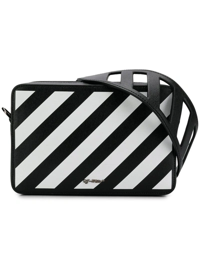 Off-white Diagonal Stripe Crossbody Bag - Black