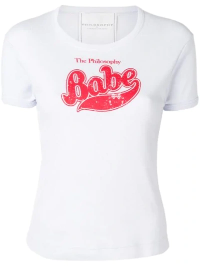 Philosophy Di Lorenzo Serafini T-shirt With Babe Print In Azzurro