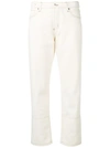 Marni Contrast Stitched Panel Jeans In White