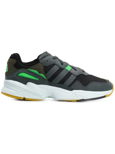 Adidas Originals Panelled Sneakers In Green