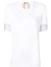 N°21 Contrast Sleeve T-shirt In White