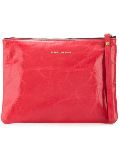 Isabel Marant Zipped Coin Pouch In Red