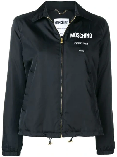 Moschino Couture! Zipped Jacket In Black