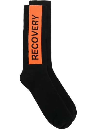 Palm Angels Recovery Intarsia Socks In Black