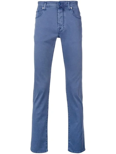 Jacob Cohen Slim Fit Trousers In Blue