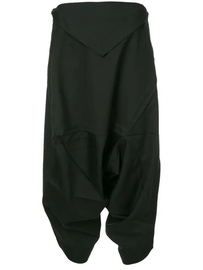 132 5. Issey Miyake Drop-crotch Trousers In Black