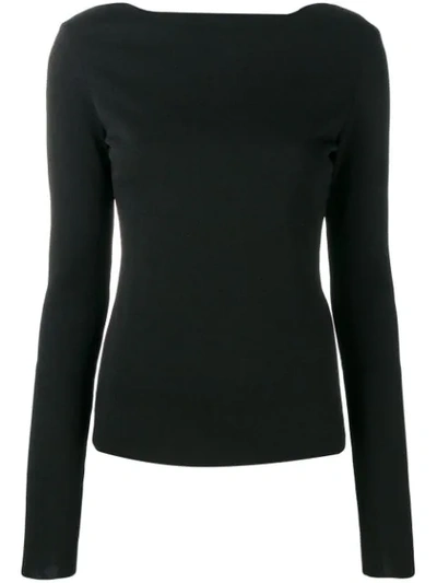 Givenchy Back Floral Lace Detail Jumper In Black