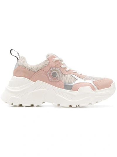 Moa Master Of Arts Geometric Panel Sneakers In Pink