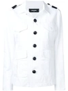 Dsquared2 Fitted Military Jacket In White