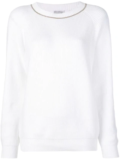 Brunello Cucinelli Longsleeved Sweater In White