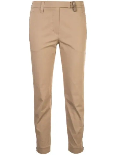 Brunello Cucinelli Skinny Trousers In Brown