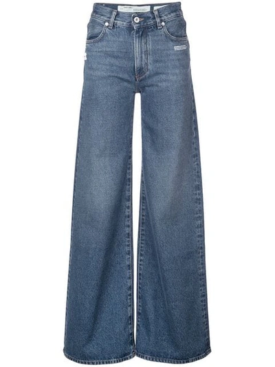 Off-white Classic Flare Jeans In Blue