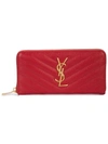 Saint Laurent Monogram Zip In Red