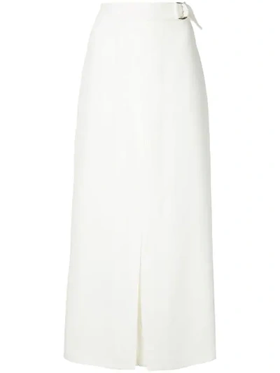 Bianca Spender Long High-waist Skirt In White