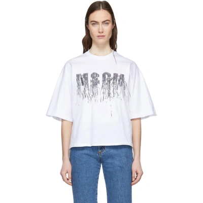 Msgm Printed T-shirt In White