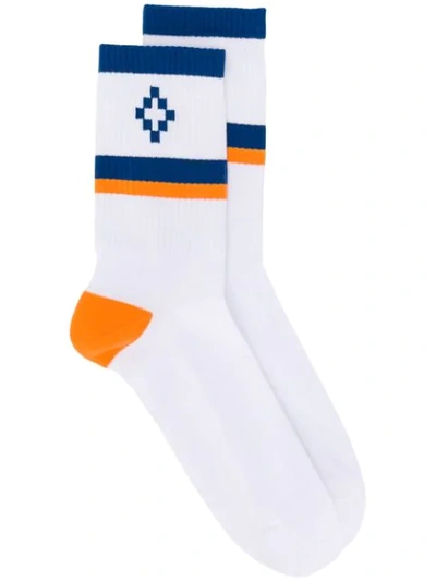 Marcelo Burlon County Of Milan Logo Socks In White