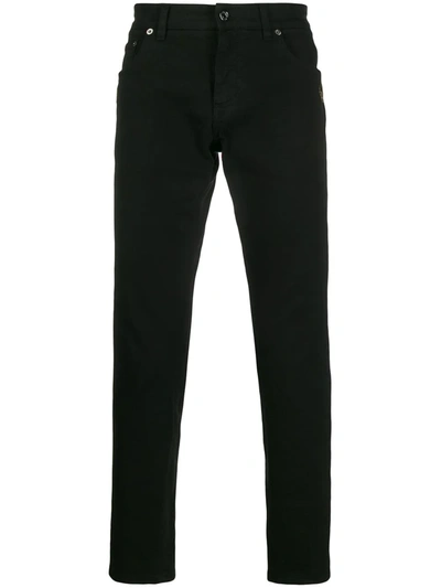 Dolce & Gabbana Black Cotton Jeans With Back Logo