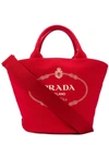 Prada Vintage Logo Shopper Bag In Red