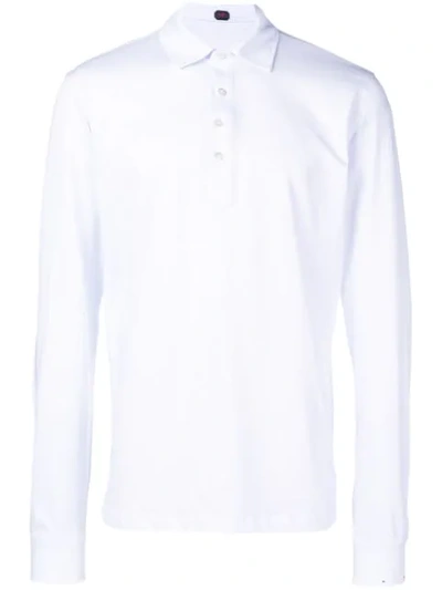 Mp Massimo Piombo Langärmeliges Poloshirt In White