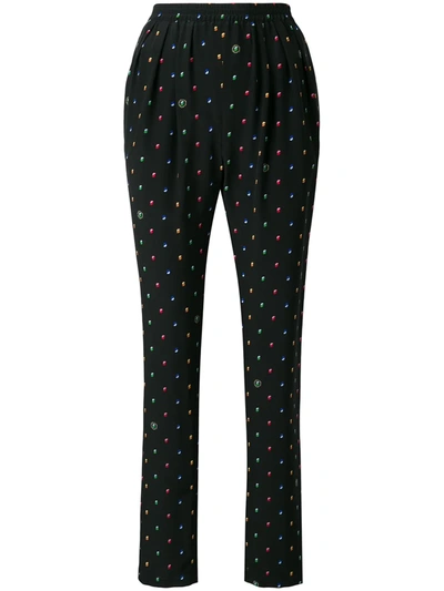 Stella Mccartney All-over Print Trousers In Black