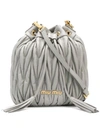 Miu Miu Matelassé Shoulder Bag - Grey