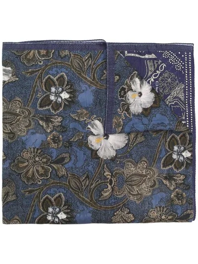 Etro Floral Paisley Print Scarf In Purple