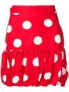 Msgm Polka Dot Mini Skirt In Red