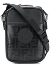 Fendi Small Ff Messenger Bag In Black