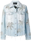 Philipp Plein Aloha Plein Denim Jacket In 07 Blue