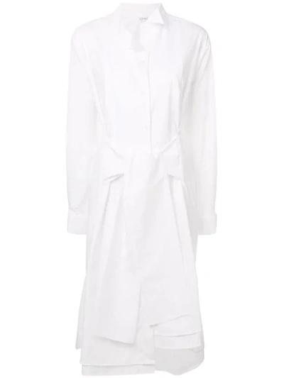 Loewe Asymmetrisches Hemdkleid In White