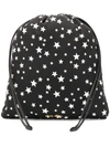 Miu Miu Stars Print Drawstring Clutch - Black