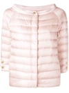 Herno Snap Button Padded Jacket In Pink