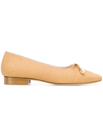 Leandra Medine Shell Ballerina Shoes In Neutrals