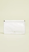 Jérôme Dreyfuss Popoche Clic Clac' Clutch In Froisse Blanc