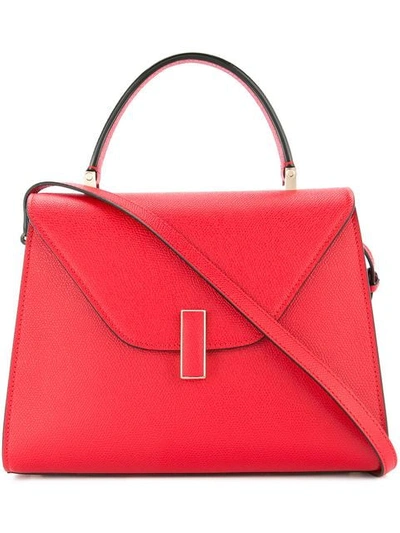 Valextra Foldover Shoulder Bag In Red