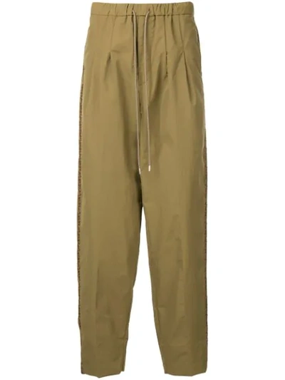Toga Virilis Tafetta Drawstring Trousers In Brown