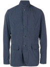 Herno Ripstop Single-breasted Jacket In Blue